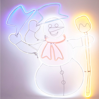 PerfectLED Kerstfiguur sneeuwpop | PerfectLED | 76 x 83 cm (Bewegend licht, 813 leds, Netstroom, Timer, Binnen/Buiten) AXD200050 K151001029