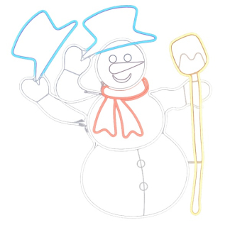 PerfectLED Kerstfiguur sneeuwpop | PerfectLED | 76 x 83 cm (Bewegend licht, 813 leds, Netstroom, Timer, Binnen/Buiten) AXD200050 K151001029 - 2