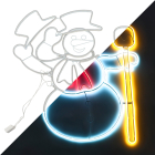 PerfectLED Kerstfiguur sneeuwpop | PerfectLED | 76 x 83 cm (Bewegend licht, 813 leds, Netstroom, Timer, Binnen/Buiten) AXD200050 K151001029 - 1