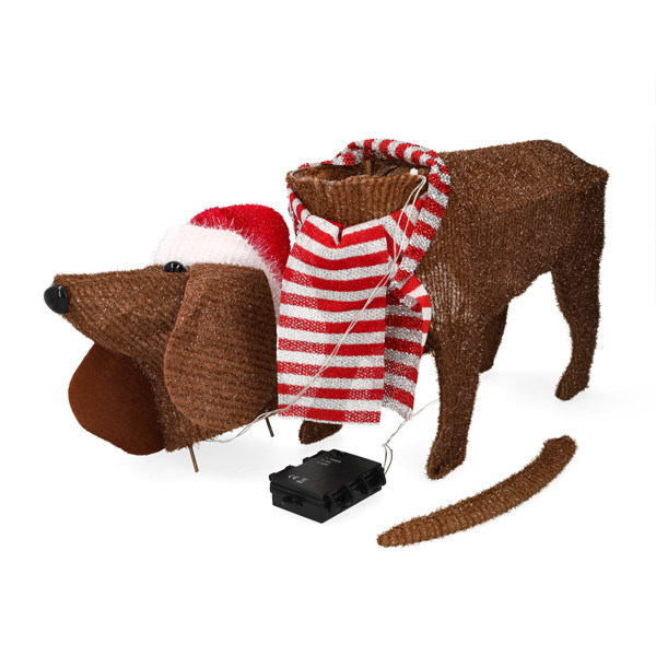 PerfectLED Kerstfiguur teckel | PerfectLED | 70 x 14 x 43 cm (40 leds, Warm wit, Batterijen, Binnen/Buiten) AMZ130090 K151001026 - 3