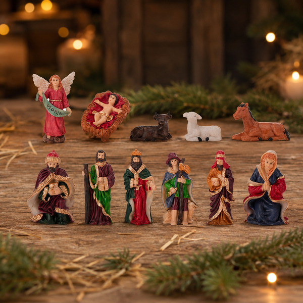 PerfectLED Kerststal | PerfectLED | Figuren tot 10 cm | 11-delig (Polyresin) AJS000050 K151002155 - 2