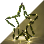 Kerstster met verlichting | 35 x 35 cm (40 LEDs, Timer, Batterij, Binnen)