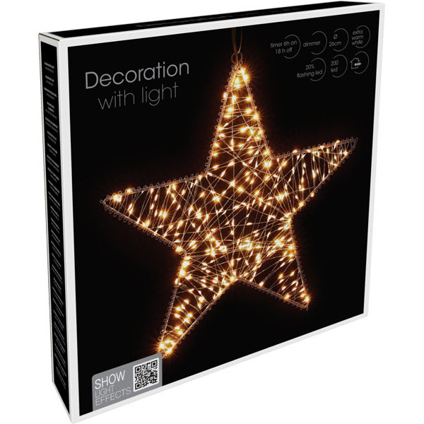 PerfectLED Kerstster met verlichting | PerfectLED | Ø 26 cm (200 micro leds, Timer, Dimfunctie, Binnen/Buiten) AMZ143950 K151002180 - 2