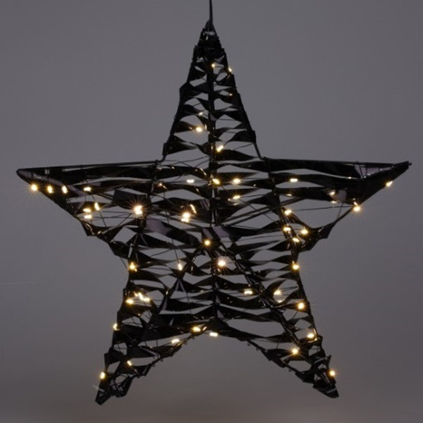 PerfectLED Kerstster met verlichting | PerfectLED | 30 x 30 x 8 cm (40 micro leds, Batterijen, Zwart, Binnen) AMZ112740 K151000793 - 1