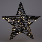 Kerstster met verlichting | PerfectLED | 40 x 9 x 40 centimeter (60 micro leds, Batterijen, Zwart, Binnen)