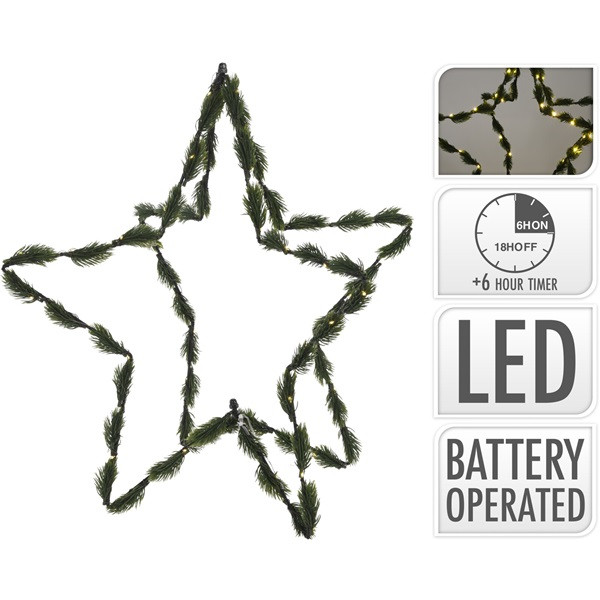 PerfectLED Kerstster met verlichting | PerfectLED | 50 x 50 cm (50 leds, Timer, Batterij, Binnen) AMZ105880 K150303874 - 4
