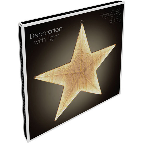 PerfectLED Kerstster met verlichting | PerfectLED | 59 x 59 cm (248 leds, Timer, Binnen, Goud) AMZ143200 K151002168 - 2