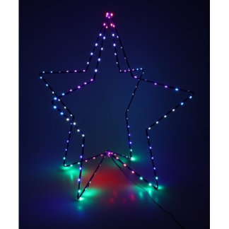 PerfectLED Kerstster met verlichting | PerfectLED | 80 centimeter (120 leds, RGB, Metaal, Binnen/Buiten) AX5380420 K151000805 - 1