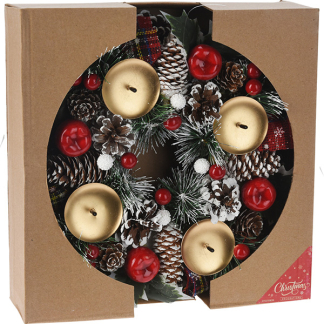 PerfectLED Kerststuk | PerfectLED | 27 x 27 x 8 cm (Kaarsenhouder, Rond) ACW006830 K151001051 - 2