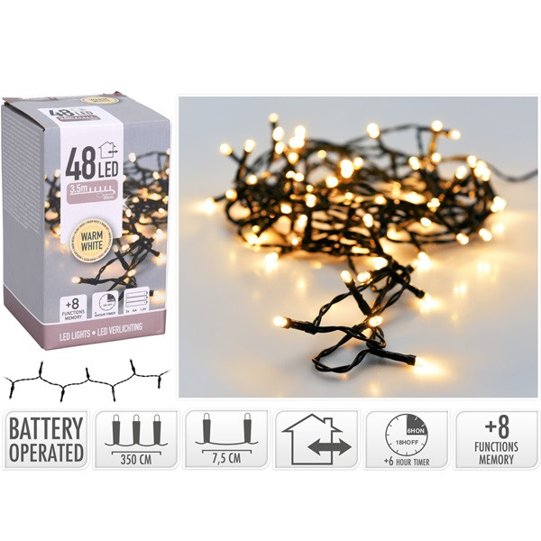 PerfectLED Kerstverlichting op batterijen | 4 meter | PerfectLED (48 leds, Timer, Lichtprogramma's, Binnen/Buiten, Warm wit) AX8415210 AX9810120 K150302025 - 4