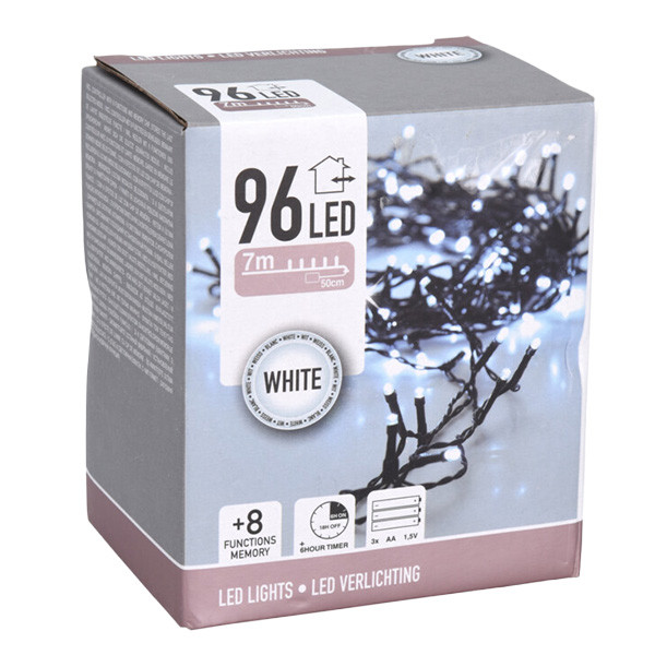 PerfectLED Kerstverlichting op batterijen | 7.5 meter | PerfectLED (96 leds, Timer, Binnen/Buiten, Koud wit) AX9810040 K151200210 - 8