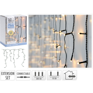 PerfectLED Koppelbare kerstverlichting | IJspegel | 3 meter | PerfectLED (160 LEDs, Binnen/Buiten) AX8439940 K150302716 - 