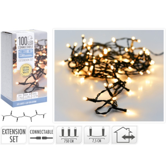 PerfectLED Koppelbare kerstverlichting | Kerstlampjes | 7.5 meter | PerfectLED (100 LEDs, Binnen/Buiten) AX8439910 K150302020 - 