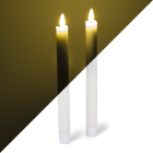 LED dinerkaars | PerfectLED | 23 cm (2 stuks, Bewegende vlam, Wit)