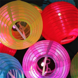 PerfectLED Lampionnen slinger | 10.75 meter | PerfectLED (20 led's, Gekleurd) C46293330 K170202807 - 2