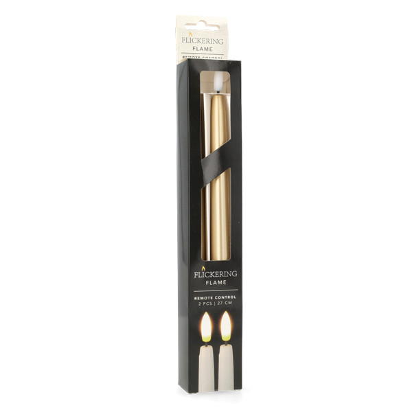 PerfectLED Led dinerkaars | PerfectLED | 27 cm | 2 stuks (Bewegende vlam, Timer, Goud) AX5441350 K151000975 - 3