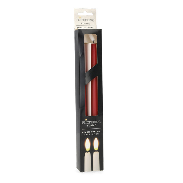 PerfectLED Led dinerkaars | PerfectLED | 27 cm | 2 stuks (Bewegende vlam, Timer, Rood) AX5441250 K151000974 - 4