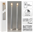 PerfectLED Led dinerkaars | PerfectLED | 27 cm | 2 stuks (Bewegende vlam, Timer, Zilver) AX5441450 K151000976 - 6