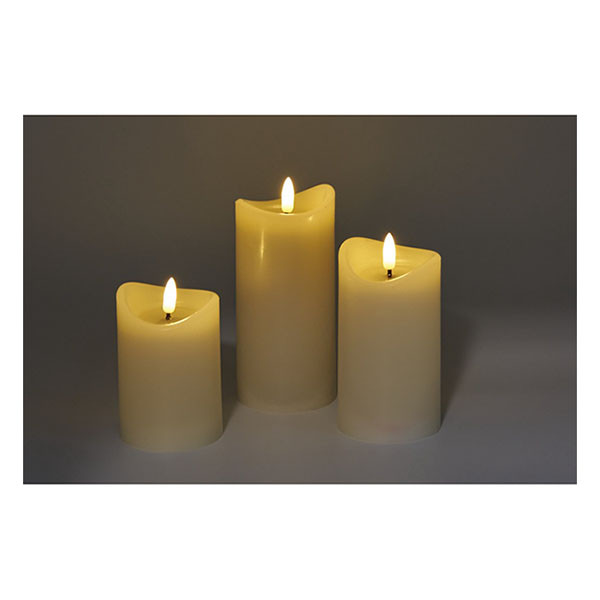 PerfectLED Led kaars | PerfectLED | 3 stuks (Bewegende vlam, Batterijen, Afstandsbediening, Warm wit licht, Wit) AX5432320 K151002228 - 2