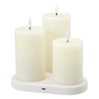 PerfectLED Led kaars | PerfectLED | 3 stuks (Bewegende vlam, Oplaadbaar, Warm wit licht, Wit) AX5444430 K151002237 - 1
