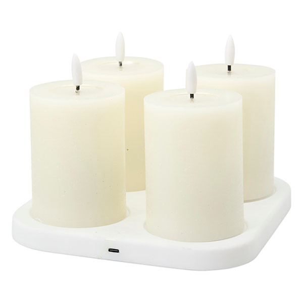 PerfectLED Led kaars | PerfectLED | 3 stuks (Bewegende vlam, Oplaadbaar, Warm wit licht, Wit) AX5444440 K151002238 - 1