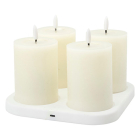 PerfectLED Led kaars | PerfectLED | 3 stuks (Bewegende vlam, Oplaadbaar, Warm wit licht, Wit) AX5444440 K151002238 - 1