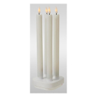 PerfectLED Led kaars | PerfectLED | 4 stuks (Bewegende vlam, Oplaadbaar, Afstandsbediening, Warm wit licht, Wit) AX5393020 K151002223 - 2