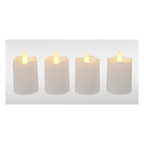 PerfectLED Led kaars | PerfectLED | 4 stuks (Bewegende vlam, Oplaadbaar, Wit) AX5393010 K151002222 - 5