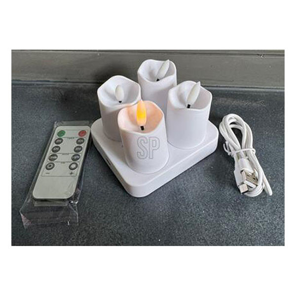 PerfectLED Led kaars | PerfectLED | 4 stuks (Bewegende vlam, Oplaadbaar, Wit) AX5393010 K151002222 - 6