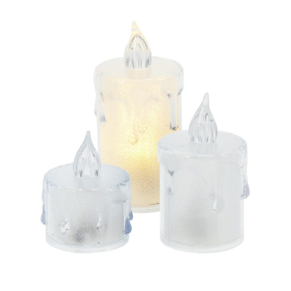 PerfectLED Led kaars | PerfectLED | 5, 6.5 en 7.9 cm | 3 stuks (Batterijen, Transparant) AEX000240 K151000983