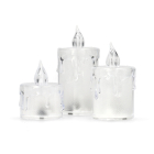 Led kaars | PerfectLED | 5, 6.5 en 7.9 cm | 3 stuks (Batterijen, Transparant)