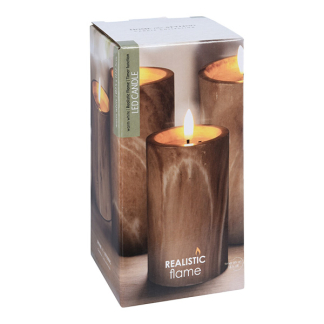 PerfectLED Led kaars | PerfectLED | 7.5 x 12.5 centimeter (Bewegende vlam, Batterijen, Timer, Bruin) AX5435920 K151000979 - 3