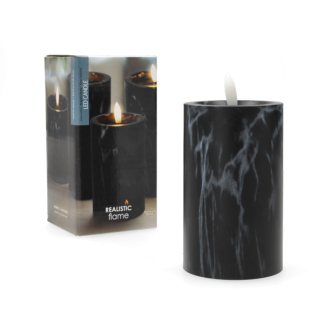 PerfectLED Led kaars | PerfectLED | 7.5 x 12.5 centimeter (Bewegende vlam, Batterijen, Timer, Zwart) AX5435720 K151000977 - 7