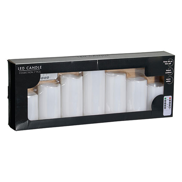 PerfectLED Led kaars | PerfectLED | 7 stuks (Batterijen, Timer, Binnen/Buiten, Afstandsbediening, Warm wit licht, Wit) AX5393220 K151002224 - 3
