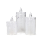PerfectLED Led kaars | PerfectLED | 8, 10.5 en 12.5 cm | 3 stuks (Batterijen, Transparant) ANX001030 K151000984 - 1