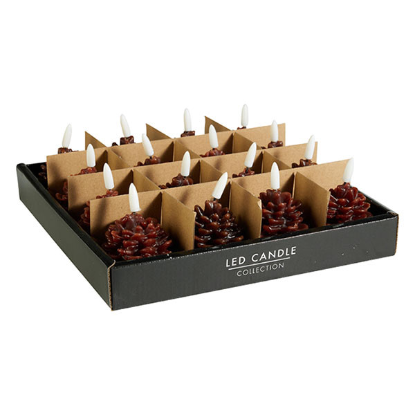 PerfectLED Led kaars | PerfectLED | Dennenappel (Bewegende vlam, Batterijen, Timer, Warm wit licht, Bruin) AX5438810 K151002233 - 4