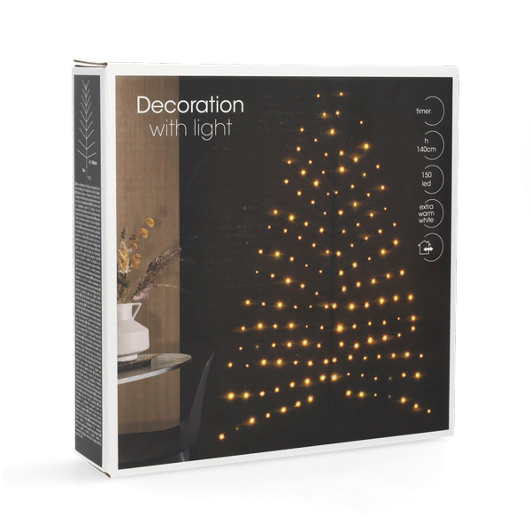 PerfectLED Led kerstboom | PerfectLED | 1.4 meter (150 leds, Muurdecoratie, Timer, Binnen/Buiten) AXF205840 K151001020 - 6