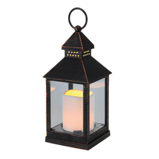 PerfectLED Led lantaarn met kaars | PerfectLED | 23 cm (Timer, Batterij, Binnen/Buiten, Koper) ANX000120 K151001006 - 1