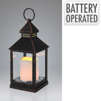 PerfectLED Led lantaarn met kaars | PerfectLED | 23 cm (Timer, Batterij, Binnen/Buiten, Koper) ANX000120 K151001006 - 3