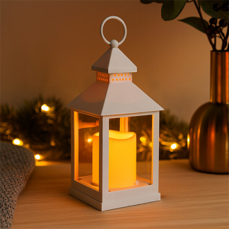 PerfectLED Led lantaarn met kaars | PerfectLED | 23 cm (Timer, Batterij, Binnen/Buiten, Wit) ANX000100 K151001008 - 2