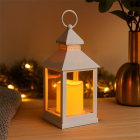 PerfectLED Led lantaarn met kaars | PerfectLED | 23 cm (Timer, Batterij, Binnen/Buiten, Wit) ANX000100 K151001008 - 2