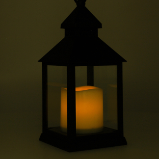 PerfectLED Led lantaarn met kaars | PerfectLED | 23 cm (Timer, Batterij, Binnen/Buiten, Zwart) ANX000110 K151001007 - 3