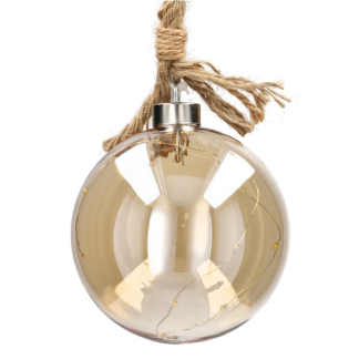 PerfectLED Lichtbol kerst | PerfectLED | Ø 12 cm (10 leds, Batterijen, Twinkelend, Timer, Bruin, Binnen) AAB200040 K151001003