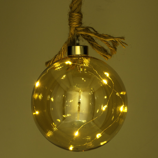 PerfectLED Lichtbol kerst | PerfectLED | Ø 12 cm (10 leds, Batterijen, Twinkelend, Timer, Bruin, Binnen) AAB200040 K151001003 - 2