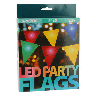 PerfectLED Lichtslinger vlaggenlijn | PerfectLED | 5 meter (10 leds, Batterijen, Gekleurd) 109500680 K170106018