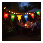 PerfectLED Lichtslinger vlaggenlijn | PerfectLED | 5 meter (10 leds, Batterijen, Gekleurd) 109500680 K170106018 - 7