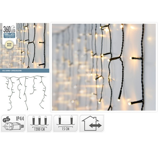 PerfectLED Multi action ijspegelverlichting | 15 meter (360 leds, Binnen/Buiten, Warm wit) AX8401240 A150302731 - 2