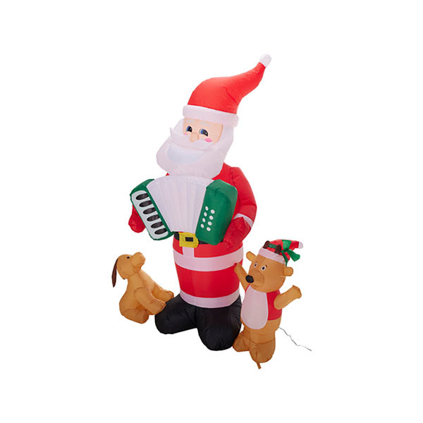 PerfectLED Opblaasbare kerstman met honden | PerfectLED | 185 cm (Led, Muziek, Binnen/Buiten) DIF000330 K151002258 - 1