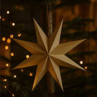 PerfectLED Papieren kerstster | Ø 45 cm (7-punts, Geperforeerd, Goud) A64103300 K151001047 - 2