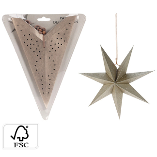 PerfectLED Papieren kerstster | Ø 45 cm (7-punts, Geperforeerd, Goud) A64103300 K151001047 - 3